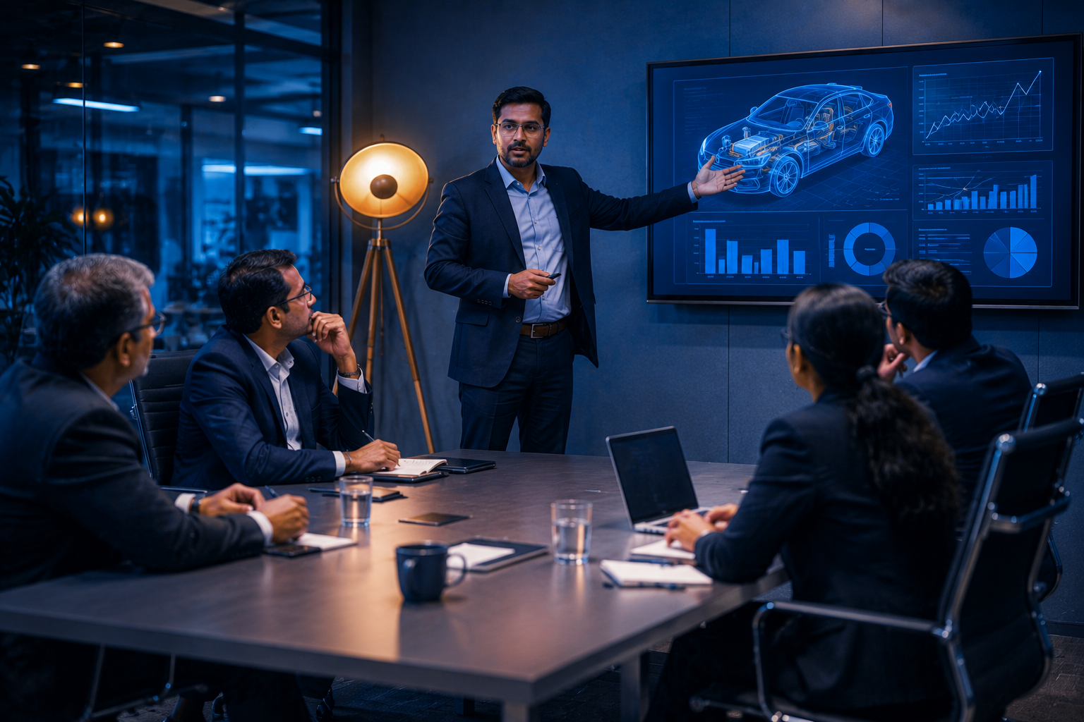 Corporate training seminar in a boardroom